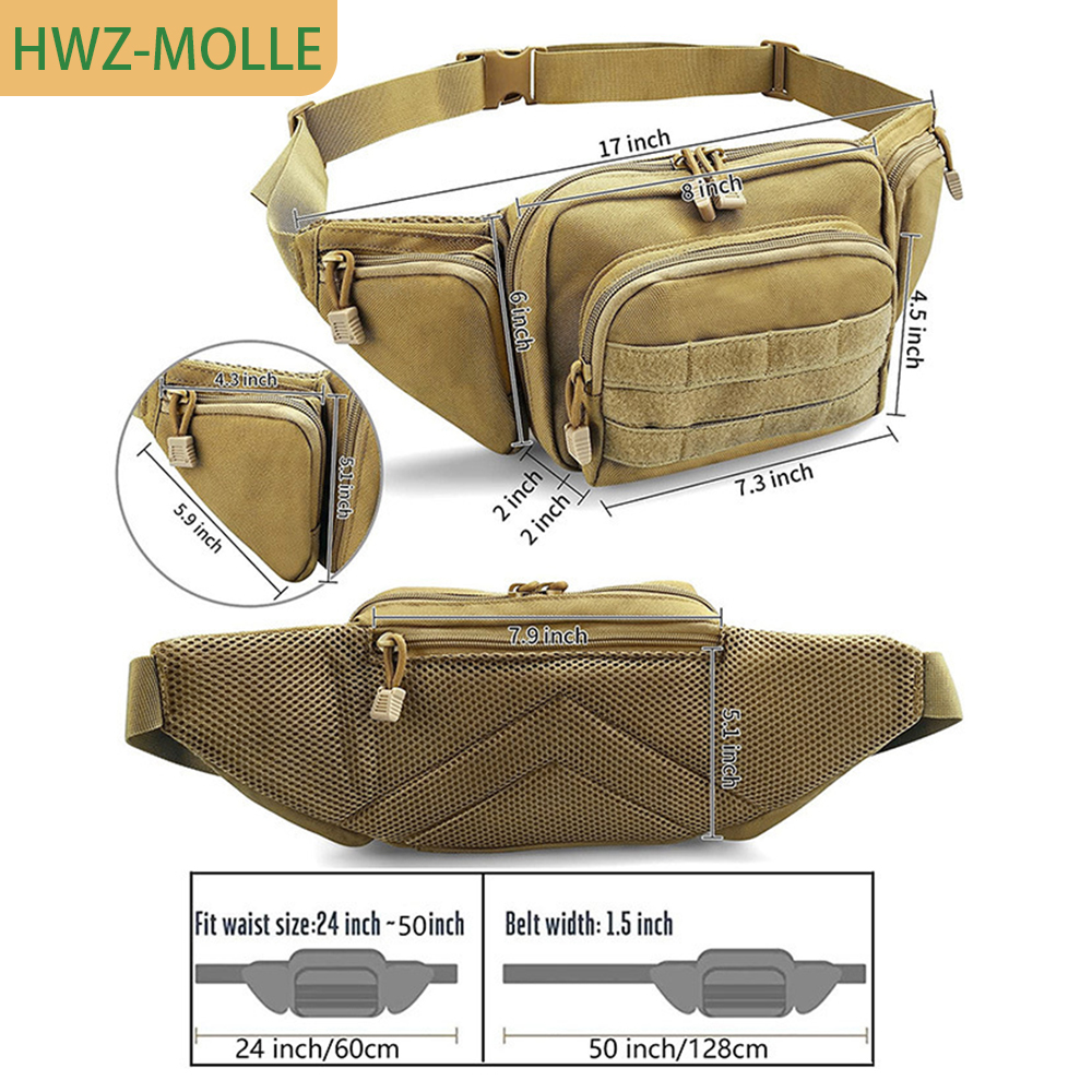 Tactical Molle Fanny Pack Wais - Edc Concealed Carry Fanny Pack incelemesi ve fiyatı
