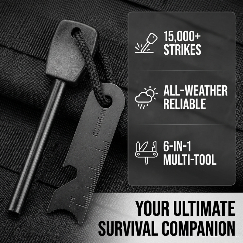 Multi-Function Wooden Handle M - Ferro Rod Striker incelemesi ve fiyatı
