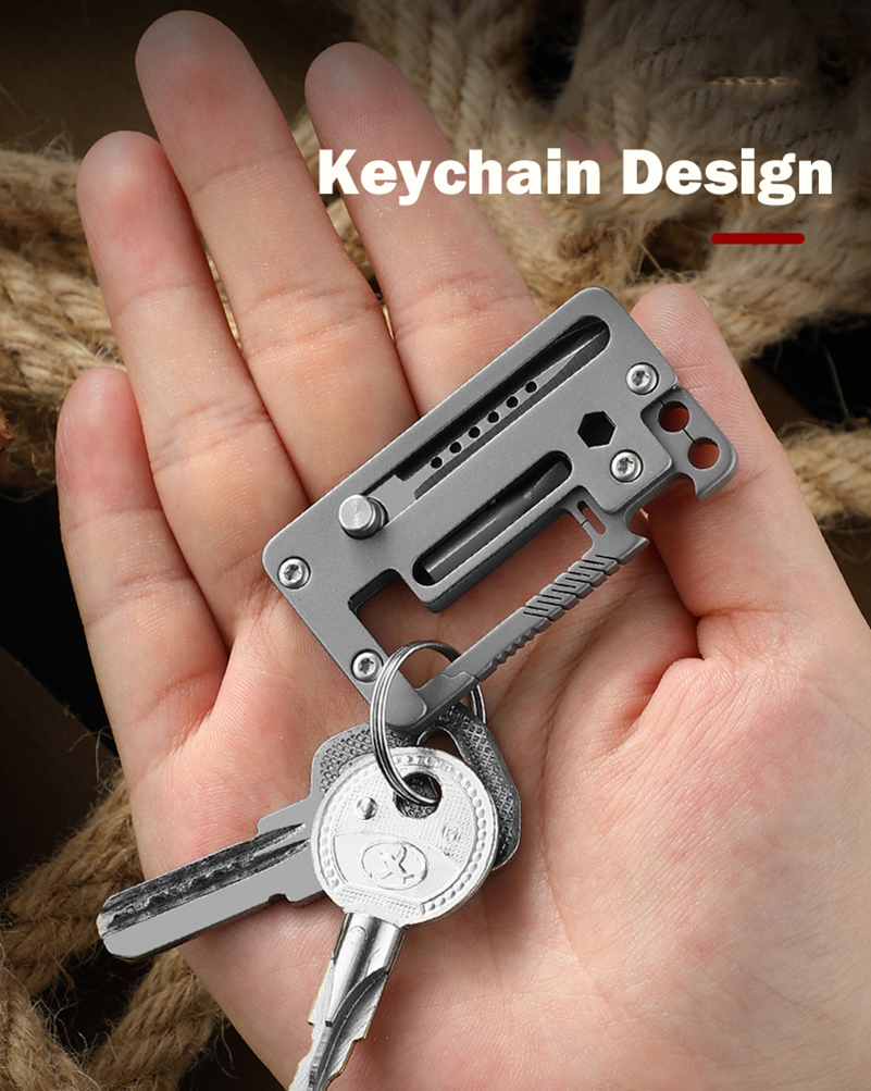 5 IN 1 Titanium Alloy Keychain - Multitool Credit Card incelemesi ve fiyatı