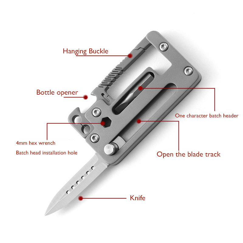 5 IN 1 Titanium Alloy Keychain - Multitool Credit Card incelemesi ve fiyatı
