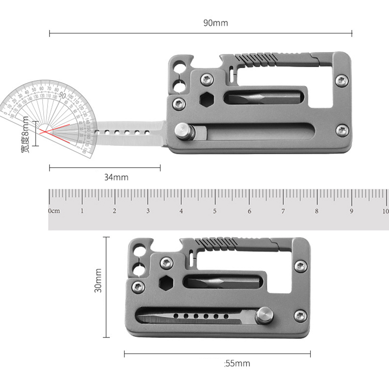 5 IN 1 Titanium Alloy Keychain - Multitool Credit Card incelemesi ve fiyatı