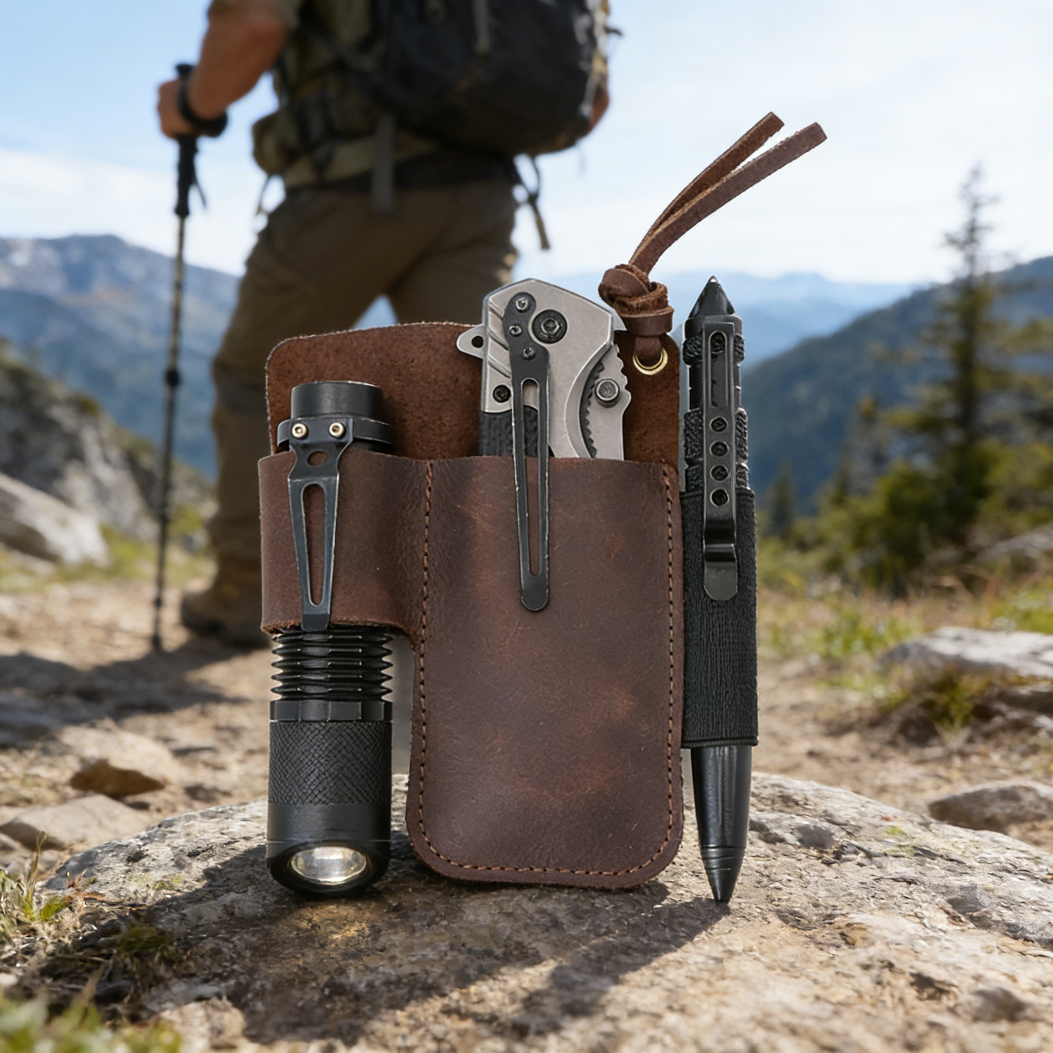 EDC Leather Flashlight Tool Ho - Edc Carry Bag incelemesi ve fiyatı