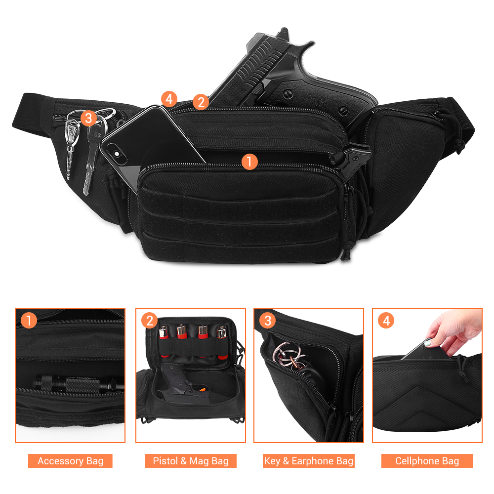 Concealed Carry Pistol Gun Bag - Edc Concealed Carry Fanny Pack incelemesi ve fiyatı
