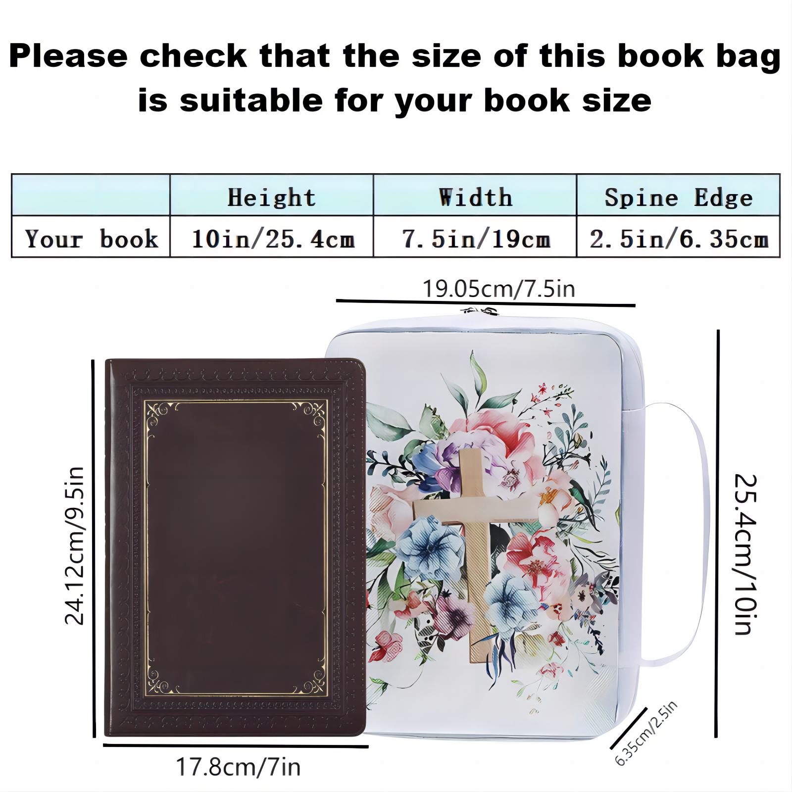Bible Cover, Floral Bible Case - Edc Carry Bag incelemesi ve fiyatı