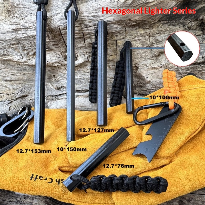 Hand Woven Rope Hexagonal Flin - Ferro Rod Striker incelemesi ve fiyatı