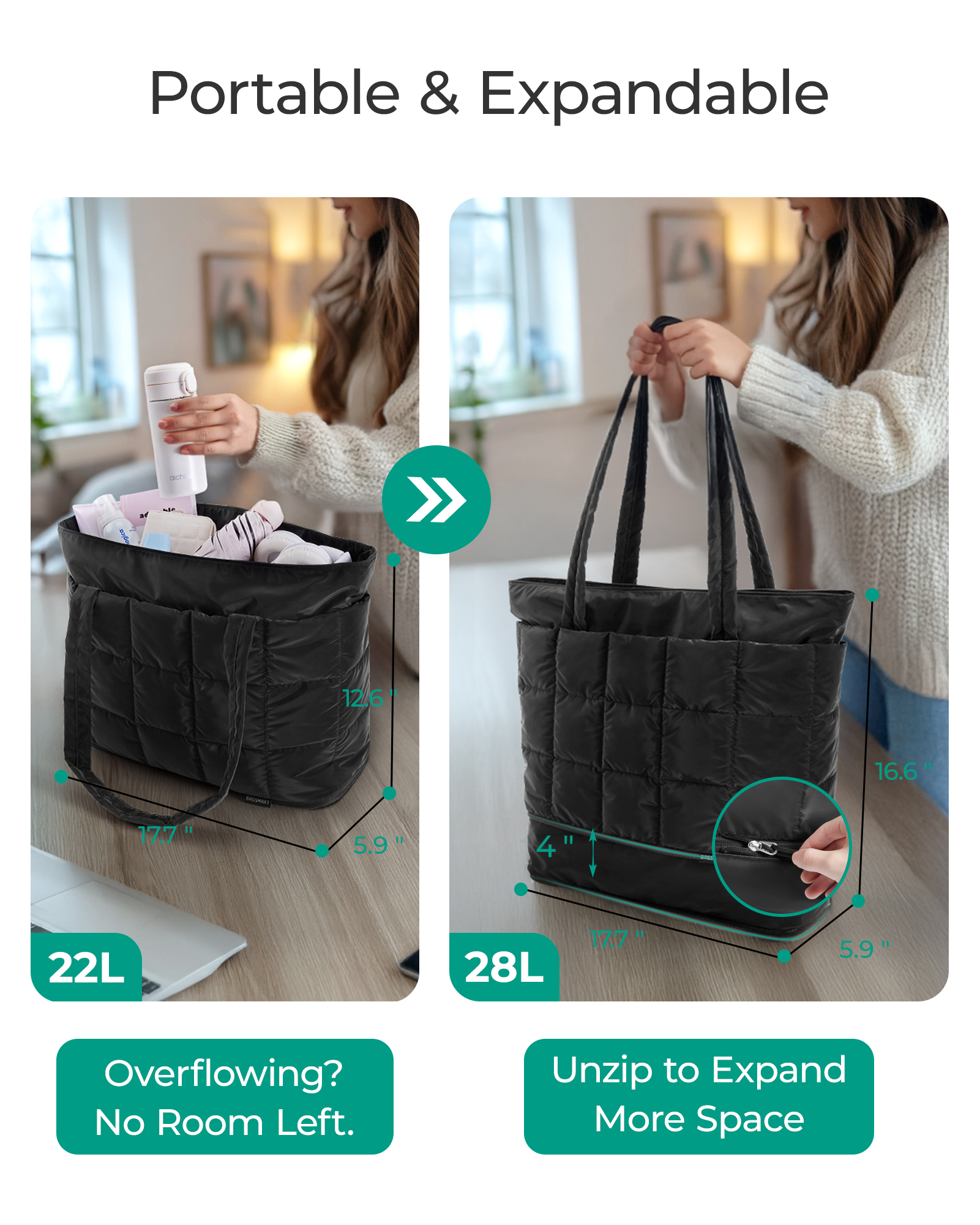 BAGSMART Travel Tote Bag Women - Edc Carry Bag incelemesi ve fiyatı