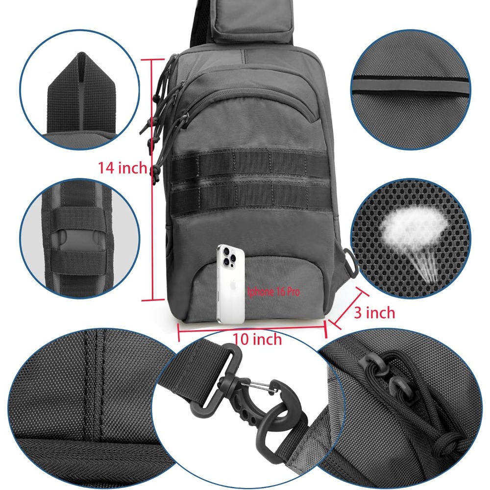 Tactical Sling Chest Bag EDC S - Edc Concealed Carry Backpack incelemesi ve fiyatı