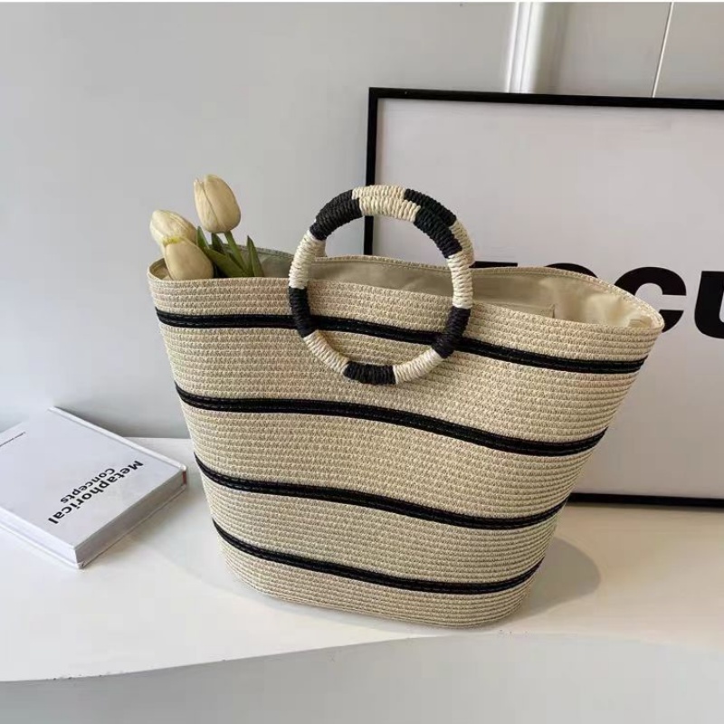 striped Tote grass woven bag s - Edc Carry Bag incelemesi ve fiyatı